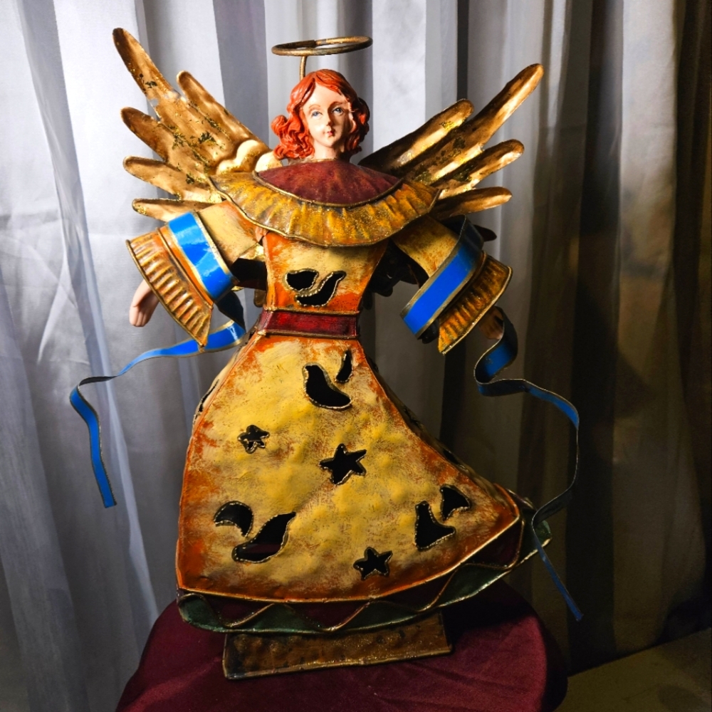 Tin Angel Candle Holder
